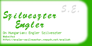 szilveszter engler business card